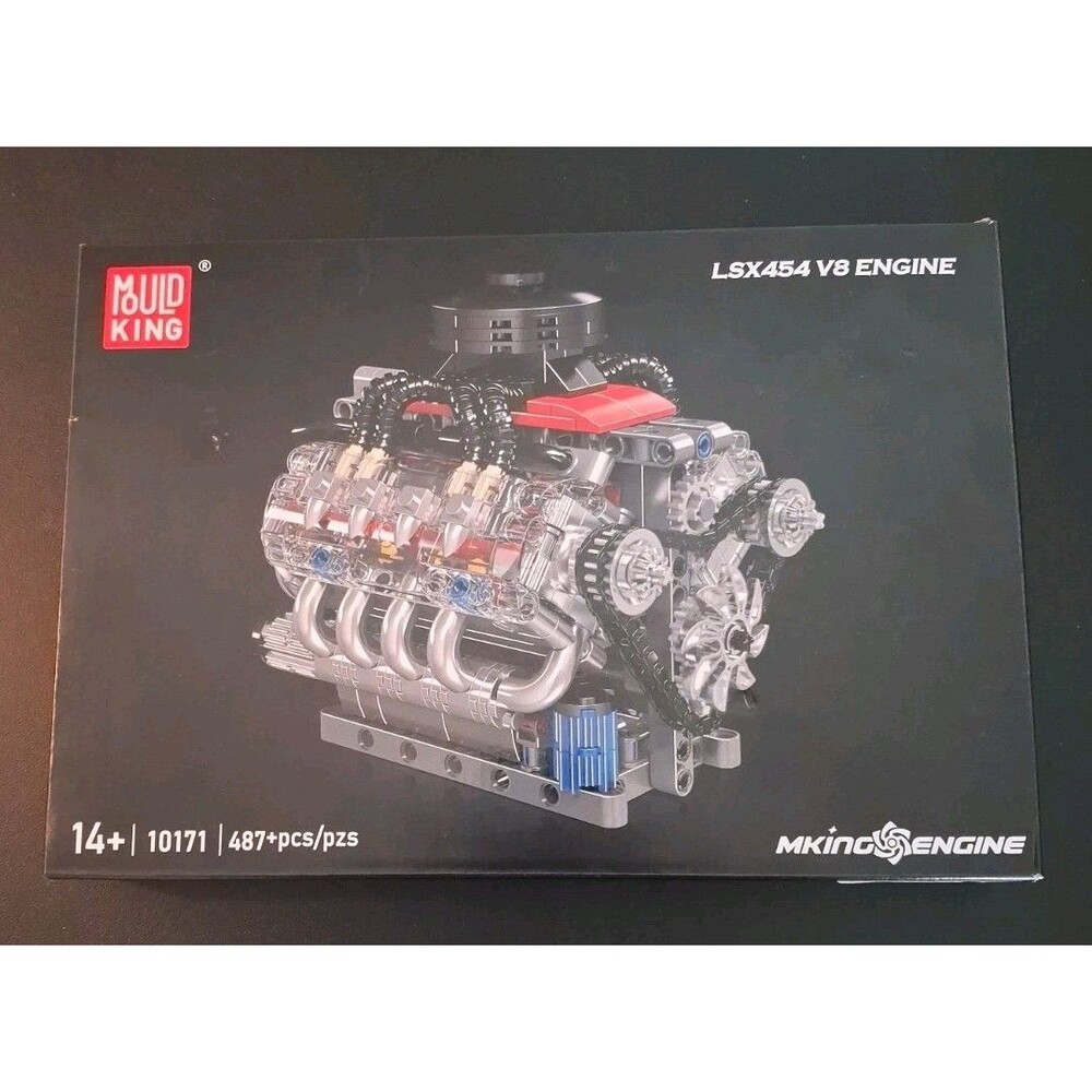 Mould King 10171 V8 Engine Motor Engineering Model Building Block Open Box
